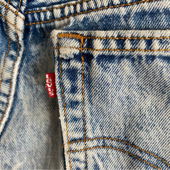 Vintage Acid Wash Levi 501 Denim Shorts - Picture 5 of 11